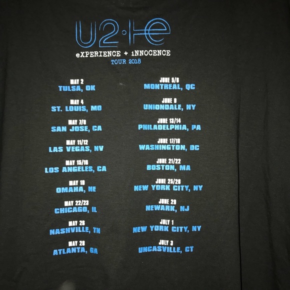 NWOT U2 concert tee 2018 experience tour. XXL - Picture 5 of 5